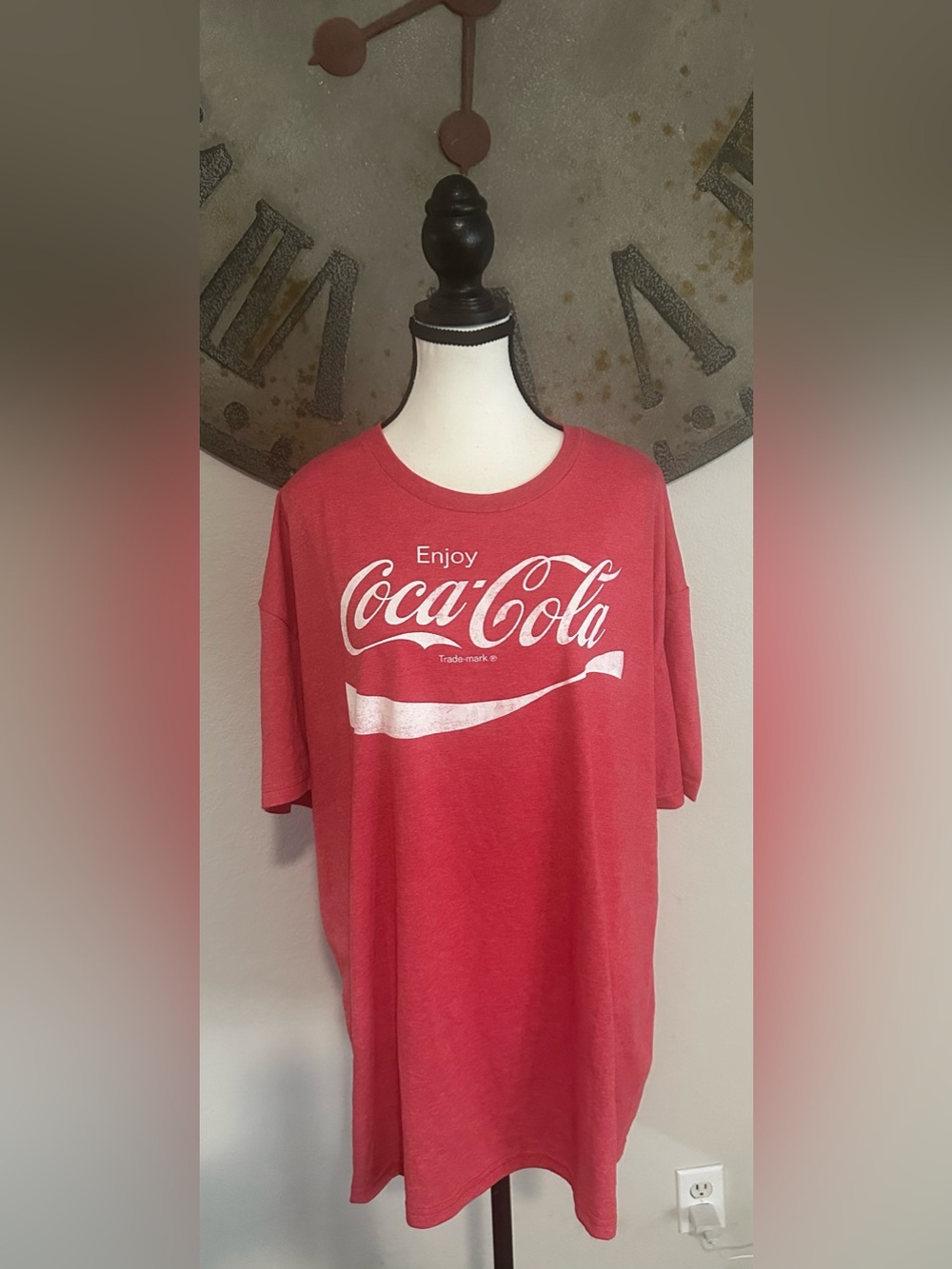 Coca Cola Red Tee with White Script Logo